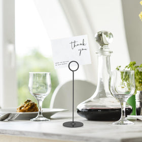 Urban Deco matte silver 8-inch holder keeps cards neat and visible