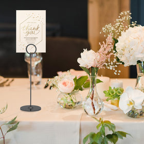 Urban Deco rose gold 8-inch holder adds warm radiance to signs