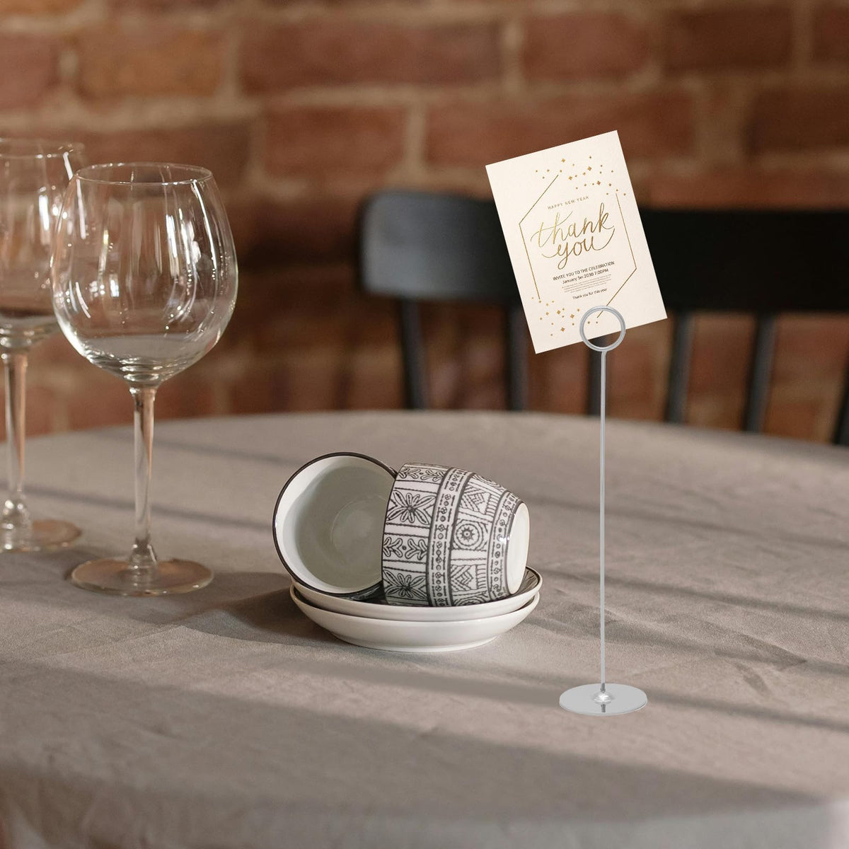 Urban Deco sturdy base prevents tipping on outdoor tables.