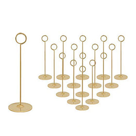Urban Deco sturdy steel-base table-number holder stays upright on windy days.