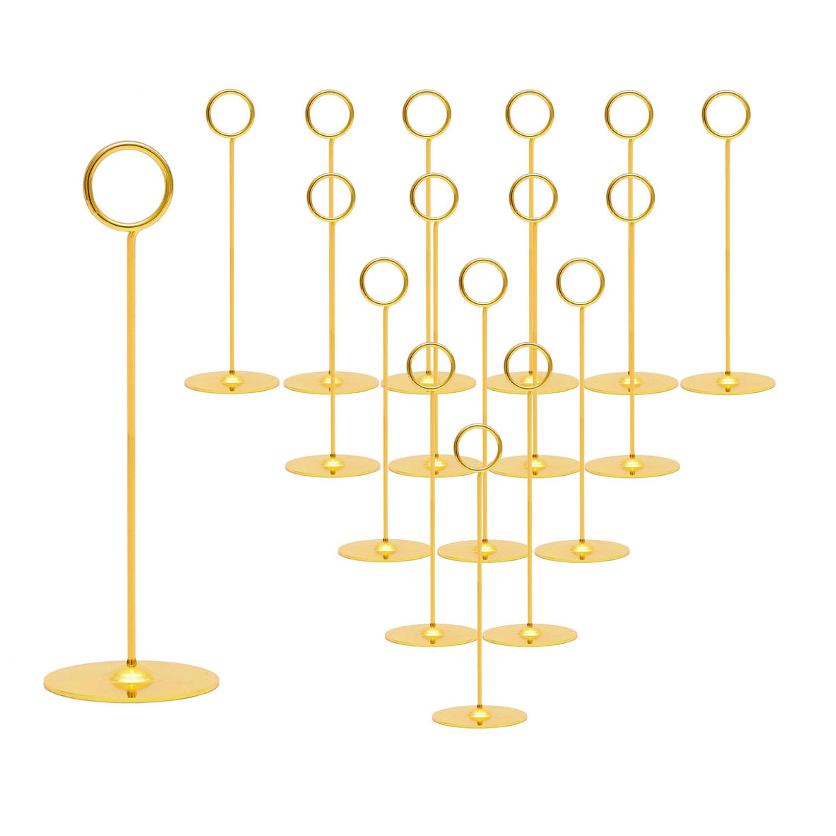 Urban Deco table-number holder 8-inch gold keeps signs upright at events.