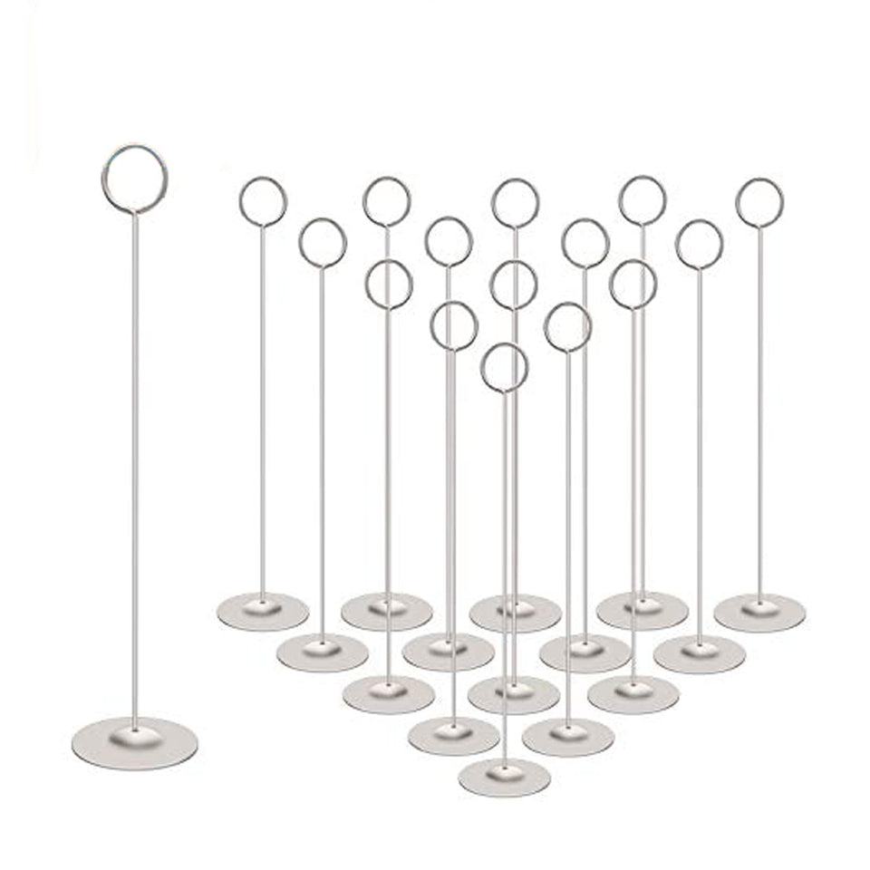 Urban Deco table number holder with a wide base for outdoor displays.