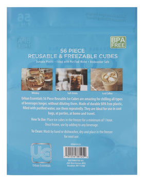 Urban Essentials beverage-chilling cubes enhance hot day refreshments.