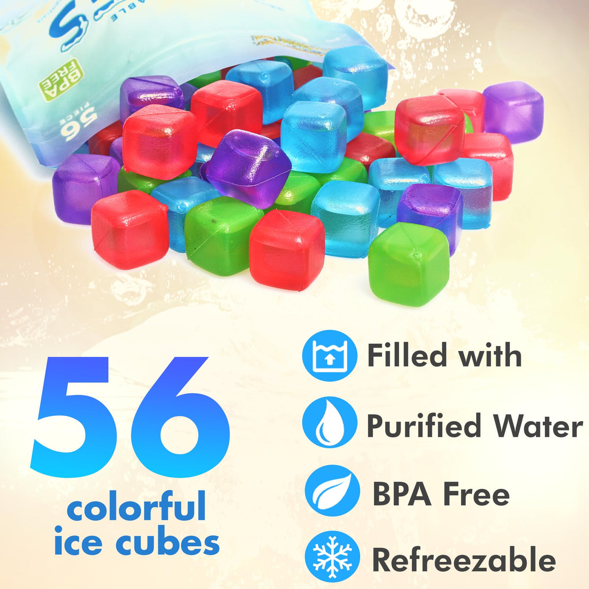 Urban Essentials non-melting ice cubes help maintain flavor as you serve.