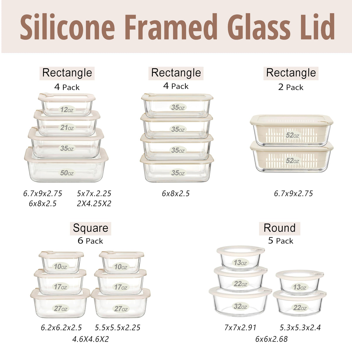 Urban Green 13oz glass container with lid for snacks and lunches.