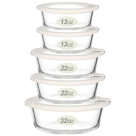 Urban Green 32oz glass container with lid for leftovers and meal prep.