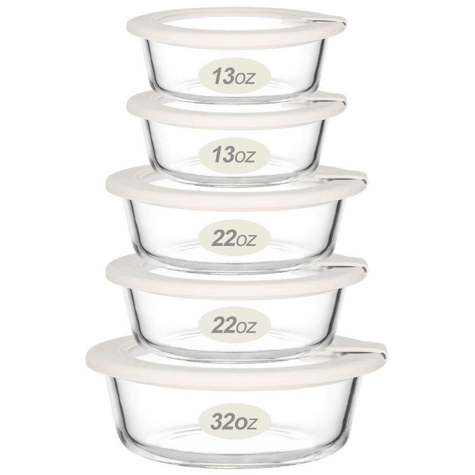 Urban Green 32oz glass container with lid for leftovers and meal prep.