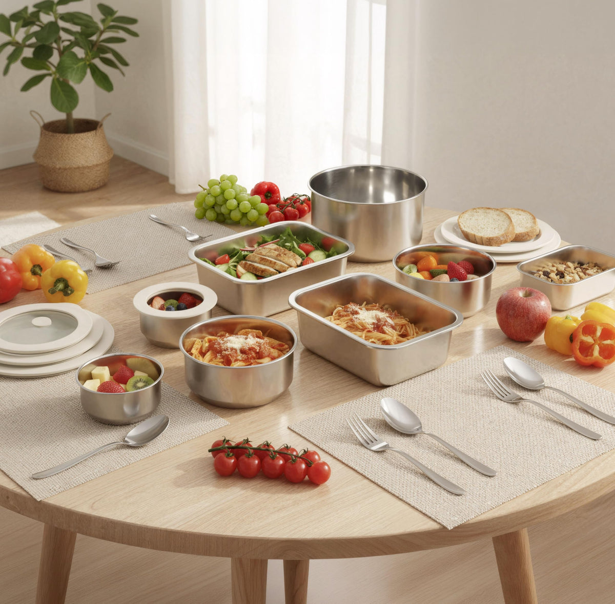 Urban Green dishwasher-safe container for easy cleanup after meals.