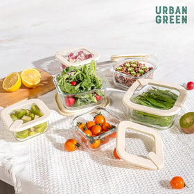 Urban Green dishwasher-safe glass container for easy cleanup after meals