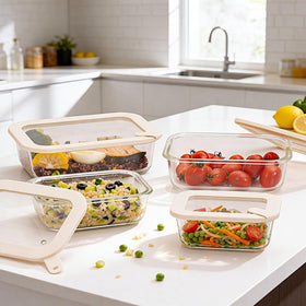 Urban Green dishwasher-safe glass containers simplify cleanup after meals.