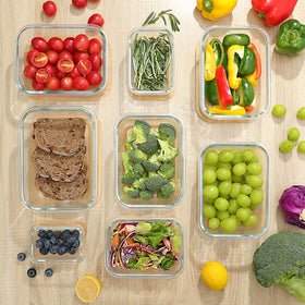Urban Green 31oz glass container with bamboo lid for larger meals