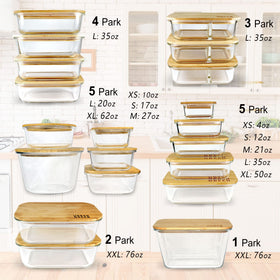 Urban Green 76oz XXL glass container for large portions and batch cooking