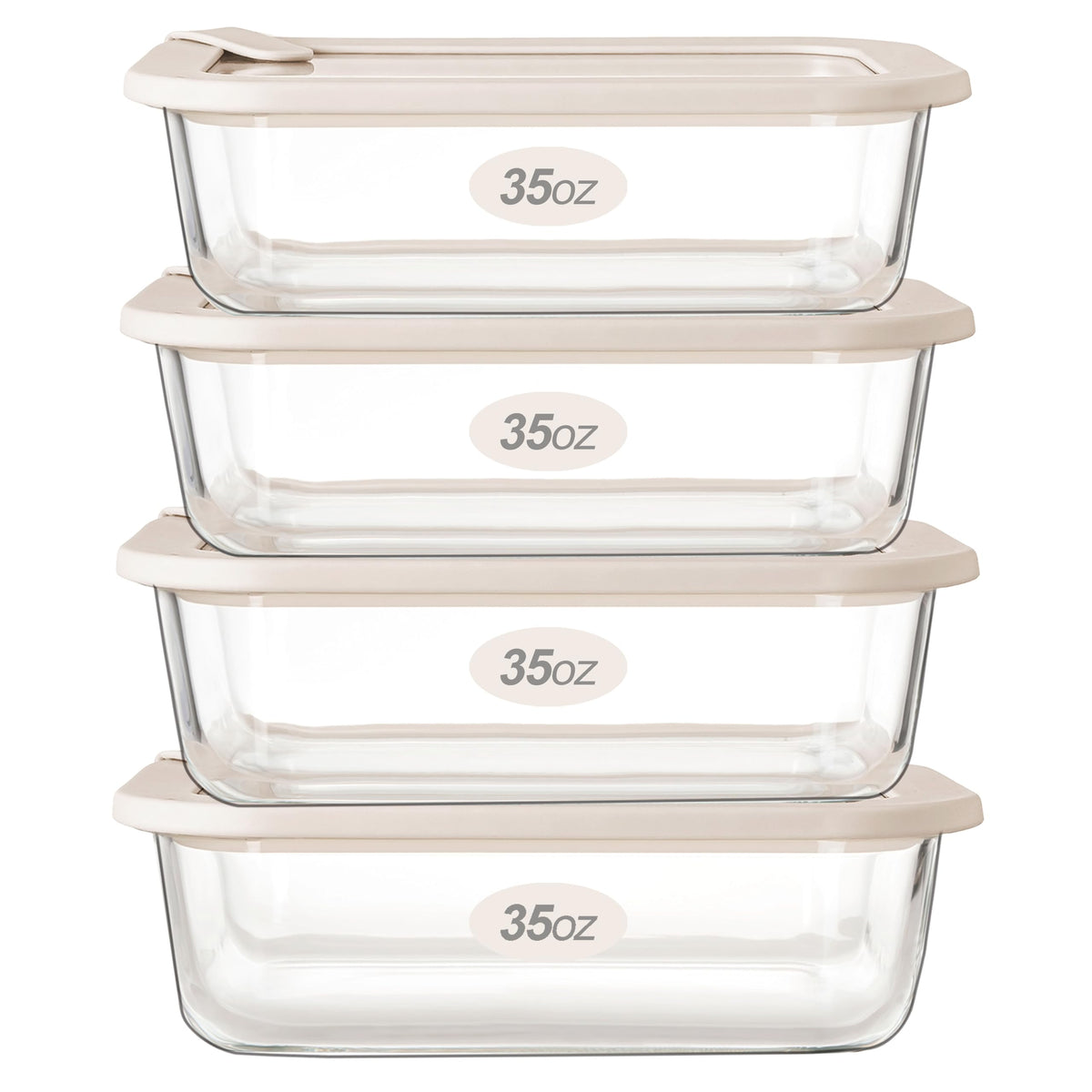 Urban Green glass container rectangular 35oz for meal prep and leftovers