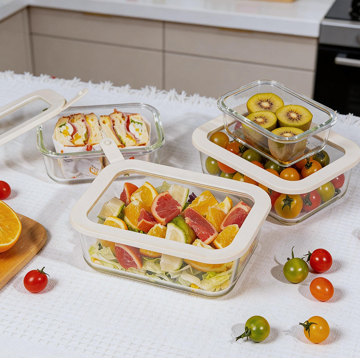 Urban Green microwave-safe glass container works with lid on when the vent is opened.