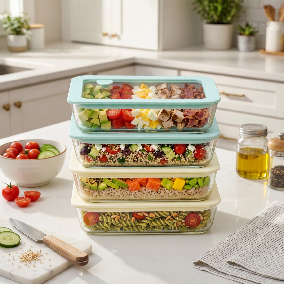 Urban Green rectangle 23oz container, convenient for on the go meals