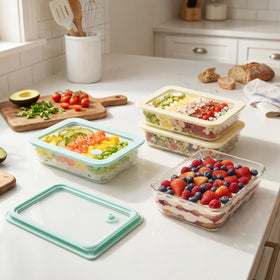 Urban Green rectangle 87oz container, large meal prep and storage