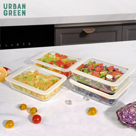 Urban Green round 15oz glass container perfect for single servings.