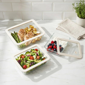 Urban Green round 8oz glass container compact single-portion storage
