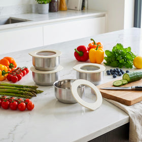 Urban Green compact round containers set ideal for lunch prep and on-the-go meals.