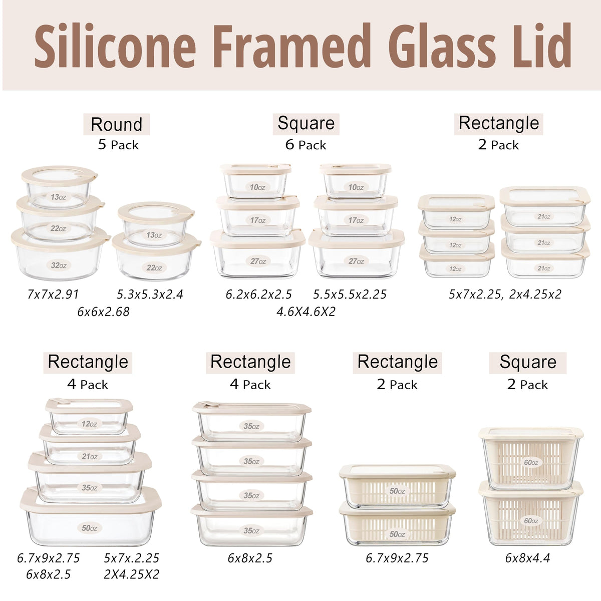 Urban Green silicone framed glass lid sealing container contents.
