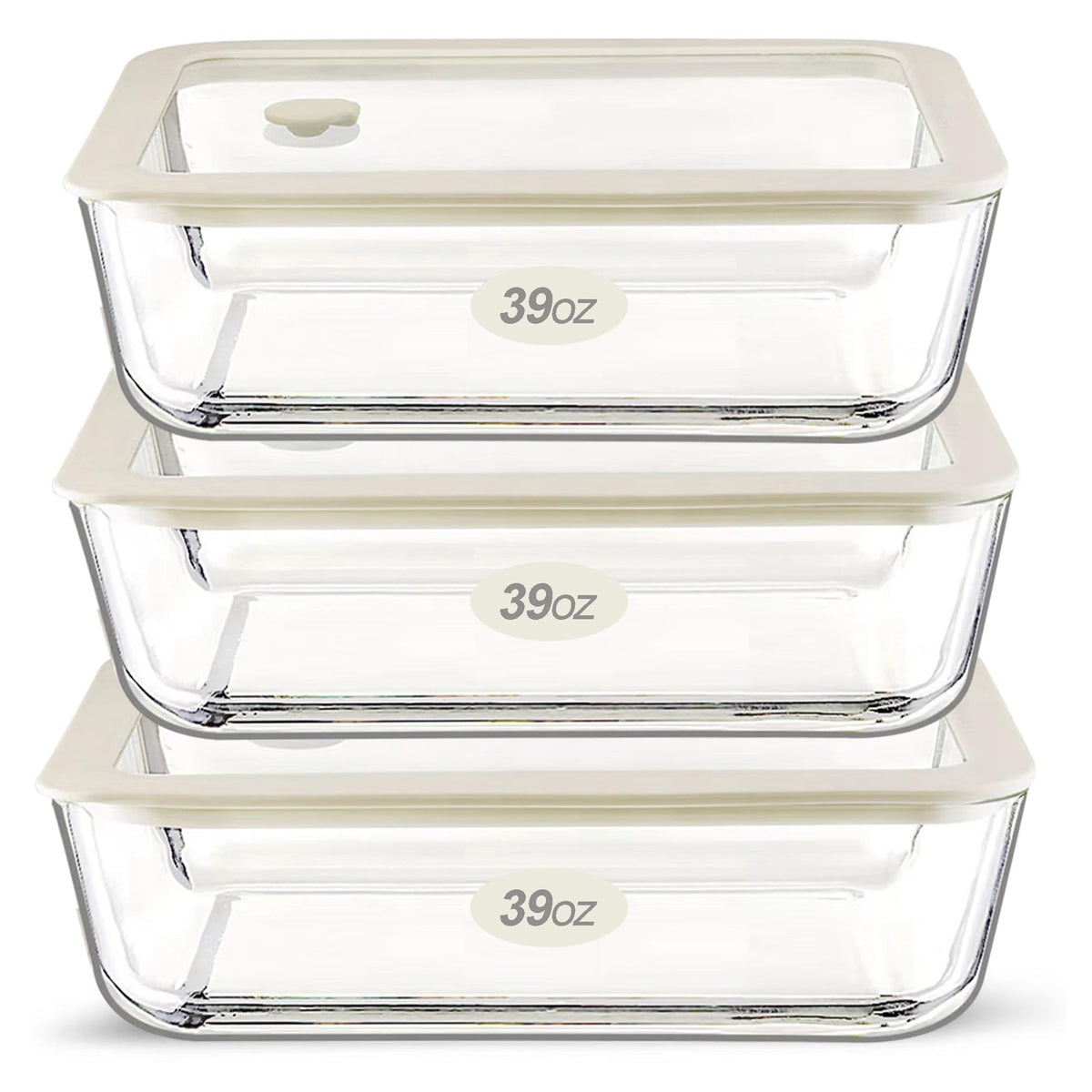 Urban Green square 65oz container with silicone lid keeps foods fresh