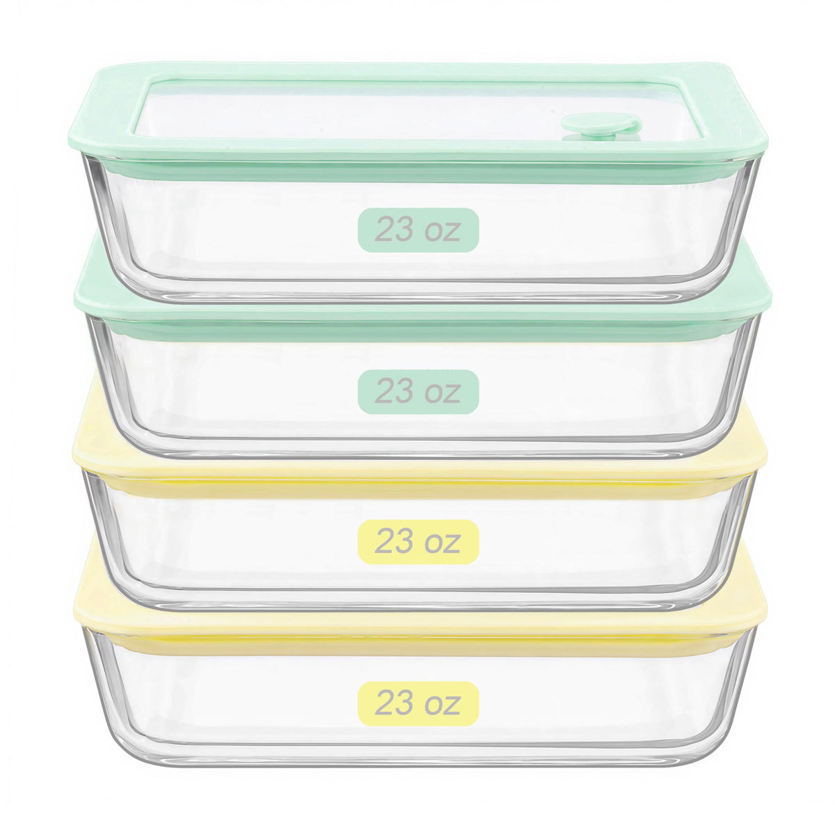 Urban Green square 65oz container with silicone lid, airtight seal, ideal for meal prep