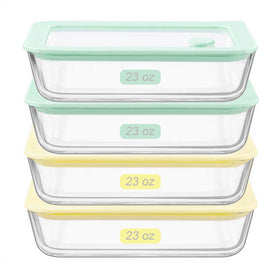 Urban Green square 65oz container with silicone lid, airtight seal, ideal for meal prep
