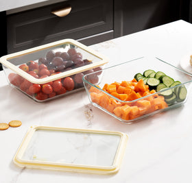 Urban Green square 65oz glass container offers large-capacity storage for leftovers
