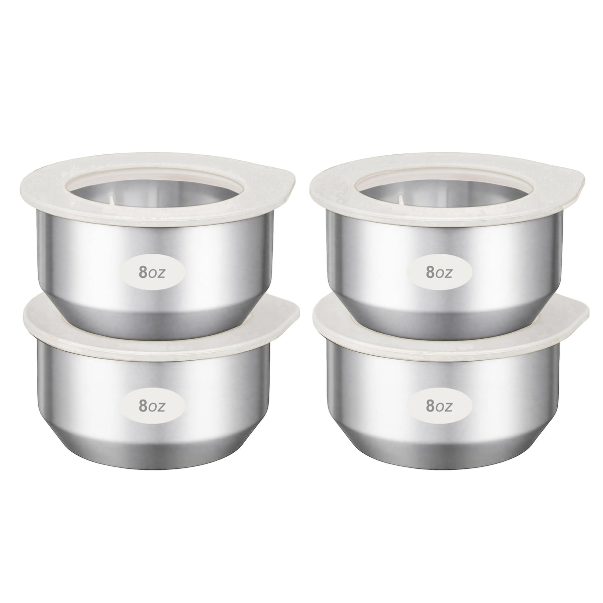 Urban Green stainless-steel container with glass lid—4-pack for fresh, plastic-free storage.