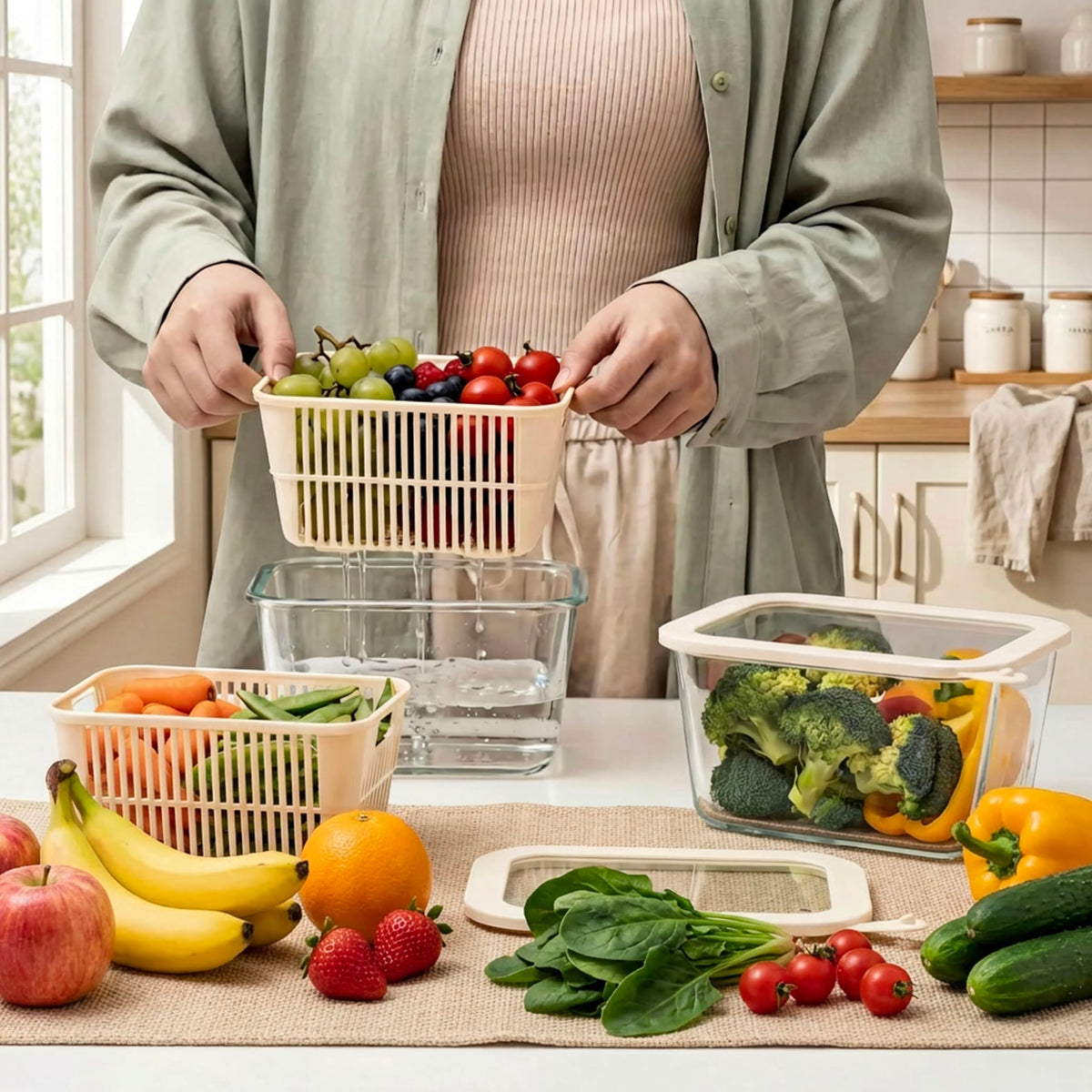 Urban Green transparent walls reveal contents for fast meal planning
