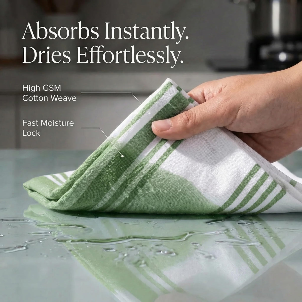 Urban Villa 100% cotton dish towels 20x30 absorbent and quick-drying