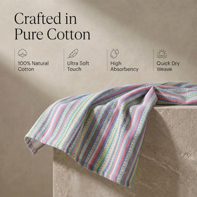 Urban Villa blue striped dishcloths for lint-free, safe kitchen drying