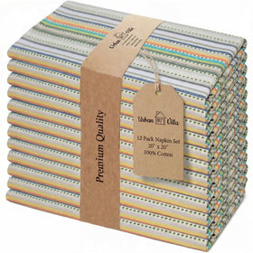 Urban Villa cloth napkins folded on table showing premium absorbent dining setup