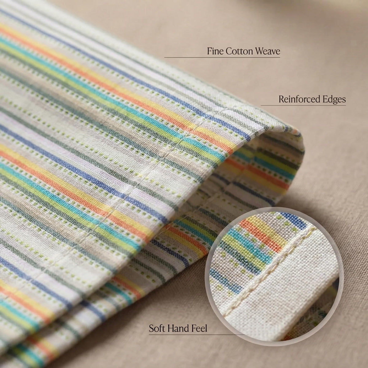 Urban Villa napkins machine-washable for easy care and reuse