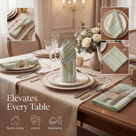 Urban Villa napkins soft cotton texture close-up for skin-friendly dining