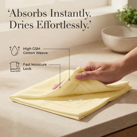 Urban Villa napkins close up shows soft cotton texture and premium craftsmanship