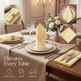 Urban Villa cloth napkins folded forms highlight versatile table presentation for gatherings
