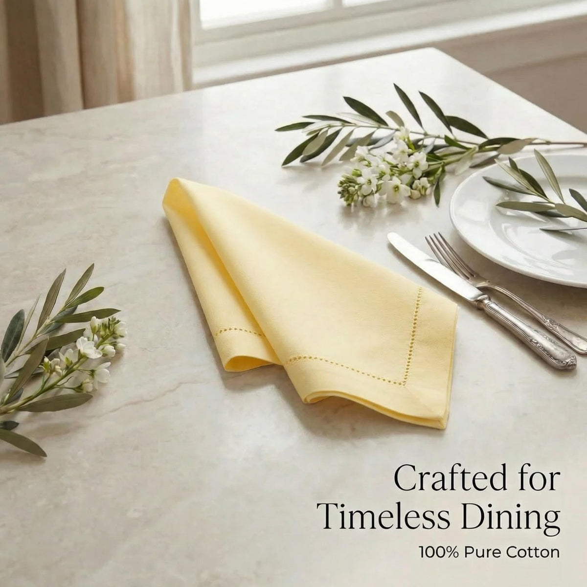 Urban Villa napkins are machine washable for easy care