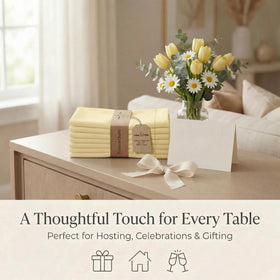 Urban Villa reusable napkins come in eco conscious packaging for gifting