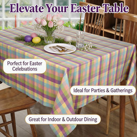 Urban Villa cotton tablecloth with soft, absorbent surface for daily family meals.