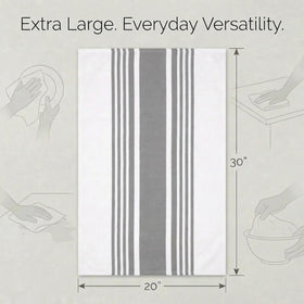 Urban Villa towel with hanging loop for easy air-drying and storage.