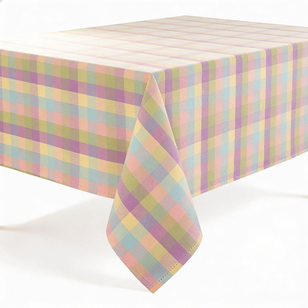 Urban Villa buffalo check Easter tablecloth in 60x102 inches for festive gatherings.