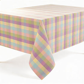 Urban Villa buffalo check Easter tablecloth in 60x102 inches for festive gatherings.