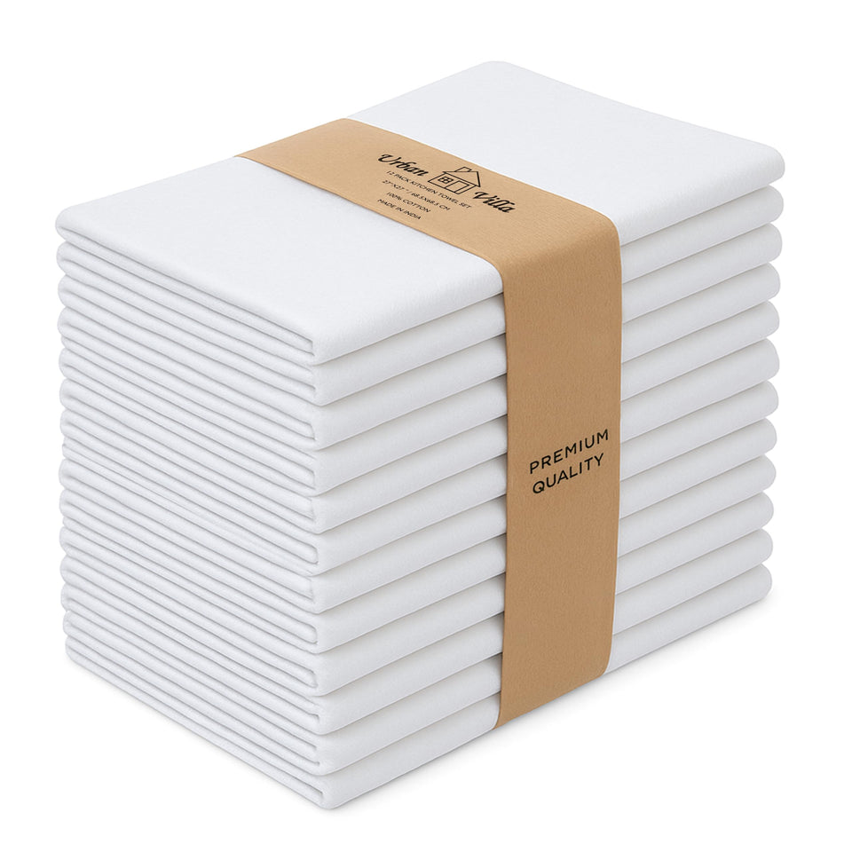 Urban Villa flour sack towels embroidery-ready for custom designs and crafts.
