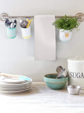 Urban Villa Flour Sack towel size 27x27 inches, versatile kitchen essential.
