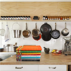 Urban Villa 100% cotton dish towels deliver softness and high absorbency.