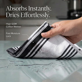 Urban Villa Kitchen Towels 20x30 size ready for practical kitchen use.