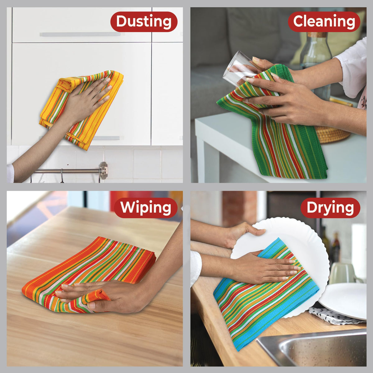 Urban Villa towels demonstrate high absorbency for quick kitchen cleanup