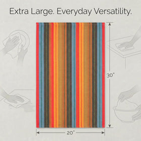 Urban Villa towels in 20x30 inch size ideal for drying dishes and kitchen tasks.