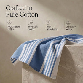 Urban Villa towels include a hanging loop for easy air-drying